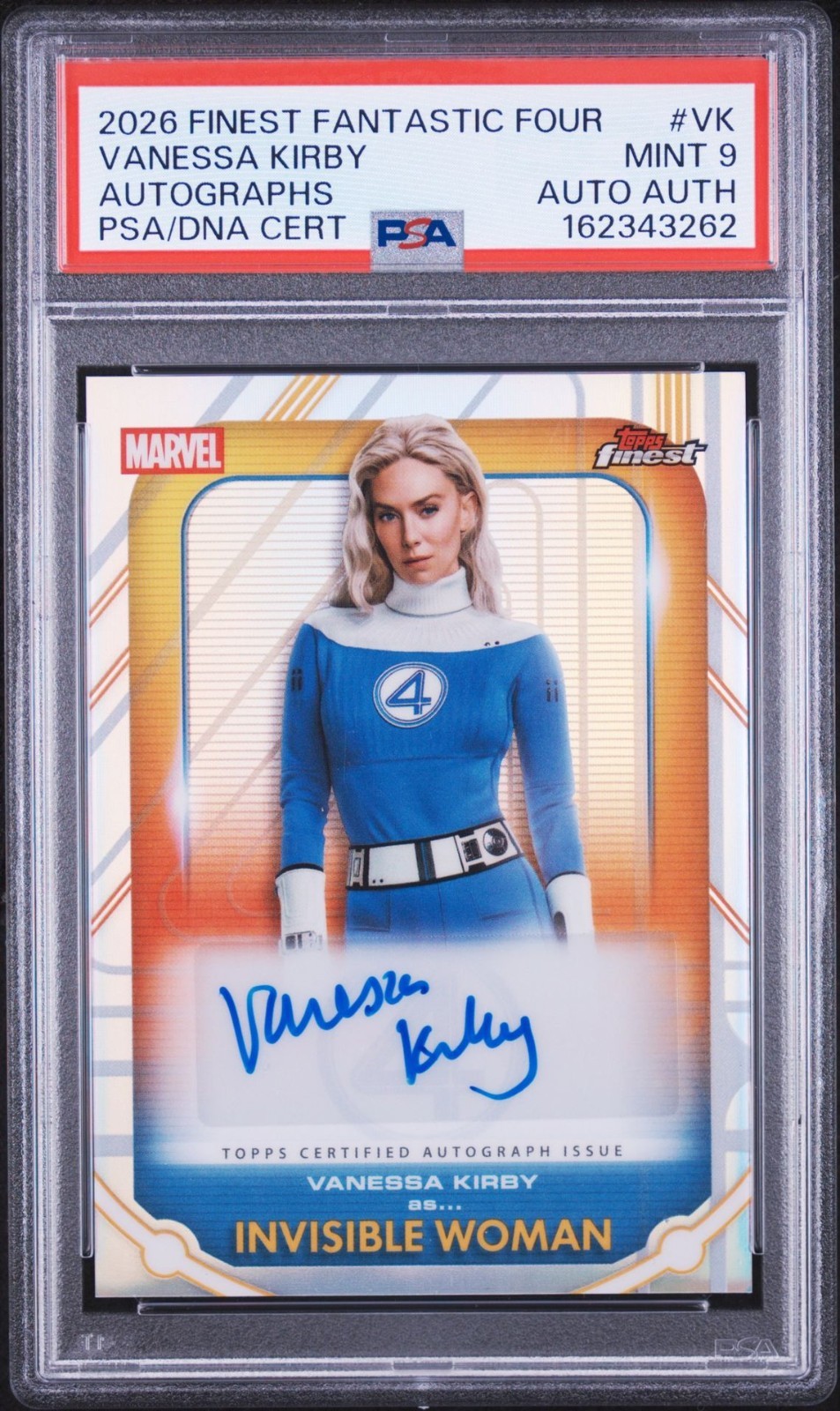 2026 Topps Finest Marvel Invisible Woman - Vanessa Kirby Autograph PSA 9 2026 Topps Finest Marvel Invisible Woman - Vanessa Kirby Autograph PSA 9
