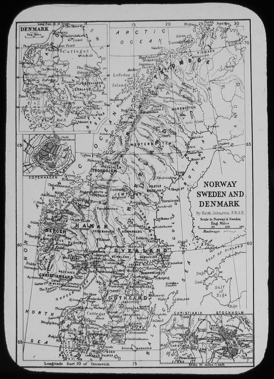 Glass Magic Lantern Slide MAP OF NORWAY SWEDEN & DENMARK C1910 DRAWING Glass Magic Lantern Slide MAP OF NORWAY SWEDEN & DENMARK C1910 DRAWING