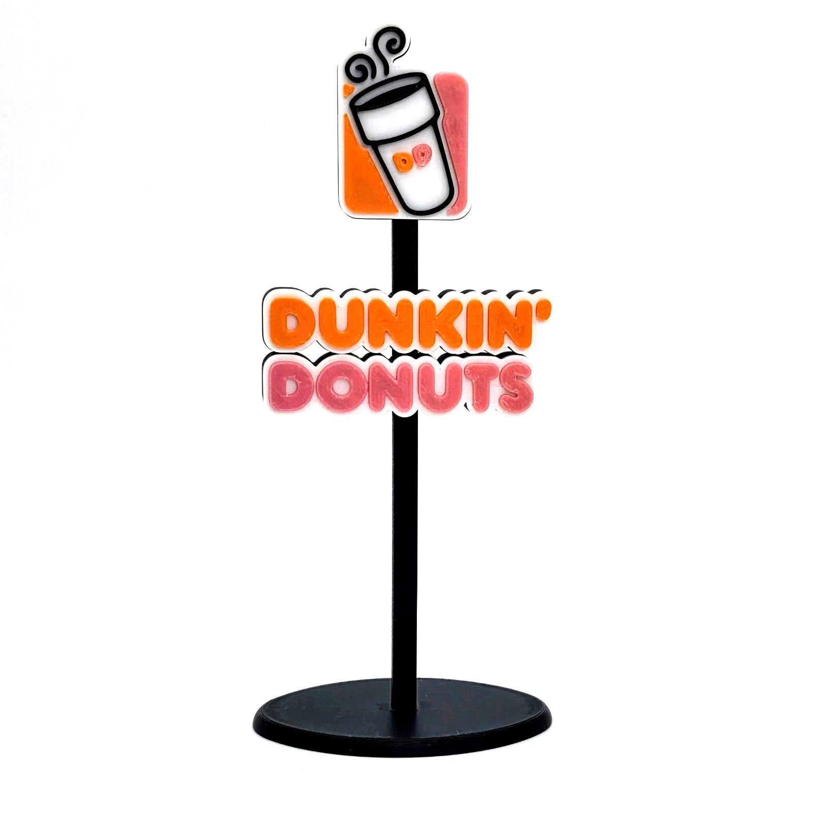 Miniature Dunkin Donuts Restaurant Coffee Shop Drive Thru Sign About 7\