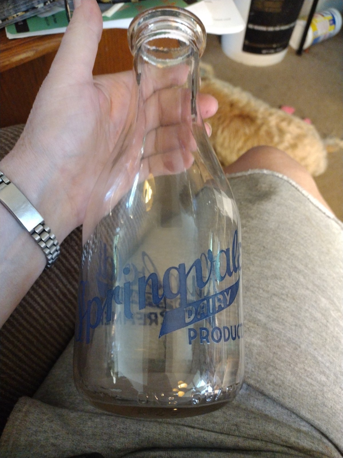 Vintage Thatcher\'s Glass Mfg Co. 1948 Springvale Dairy Humboldt Coop Vintage Thatcher\'s Glass Mfg Co. 1948 Springvale Dairy Humboldt Coop