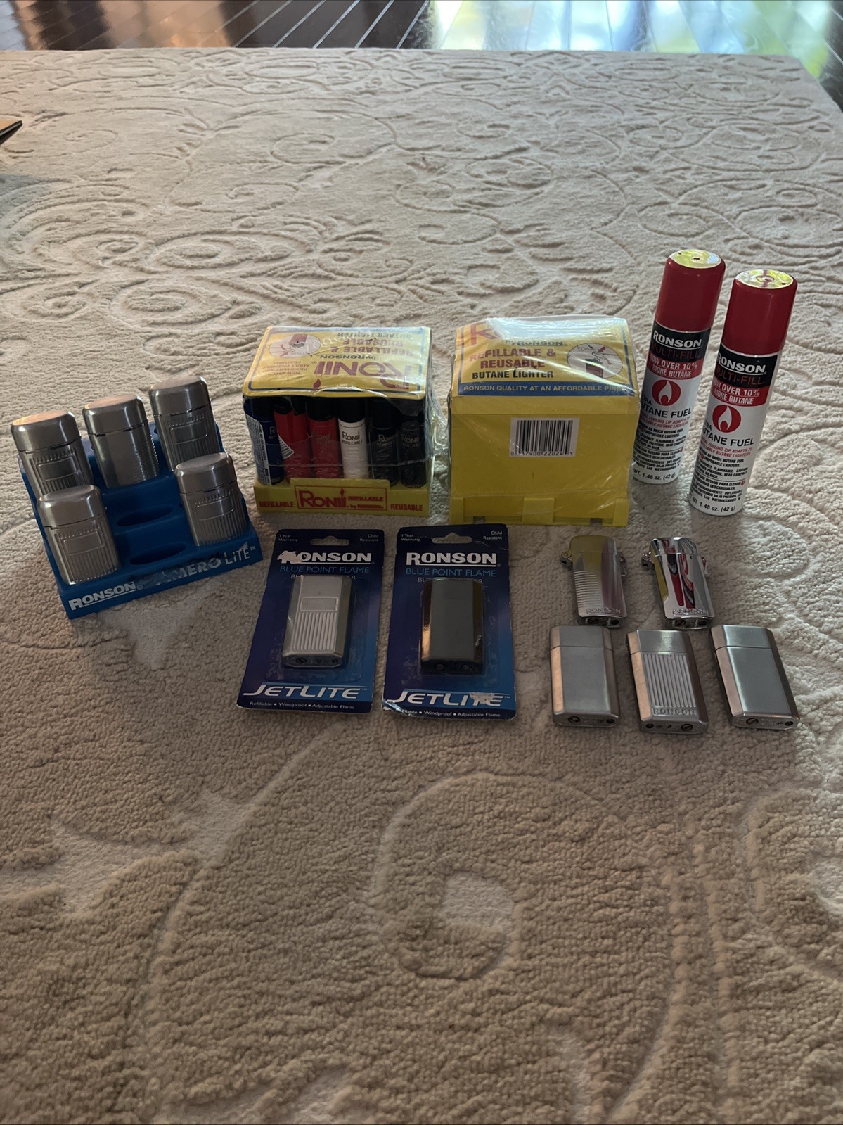 Vintage NOS Ronson Lighter Lot Display Packs Ronii Refillable & Reusable