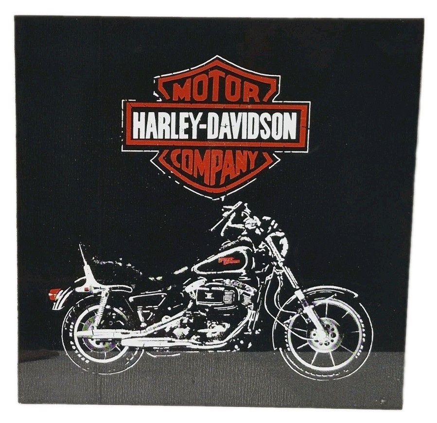 VINTAGE 1980'S HARLEY DAVIDSON MOTORCYCLE CARNIVAL FAIR PRIZE MIRROR 12