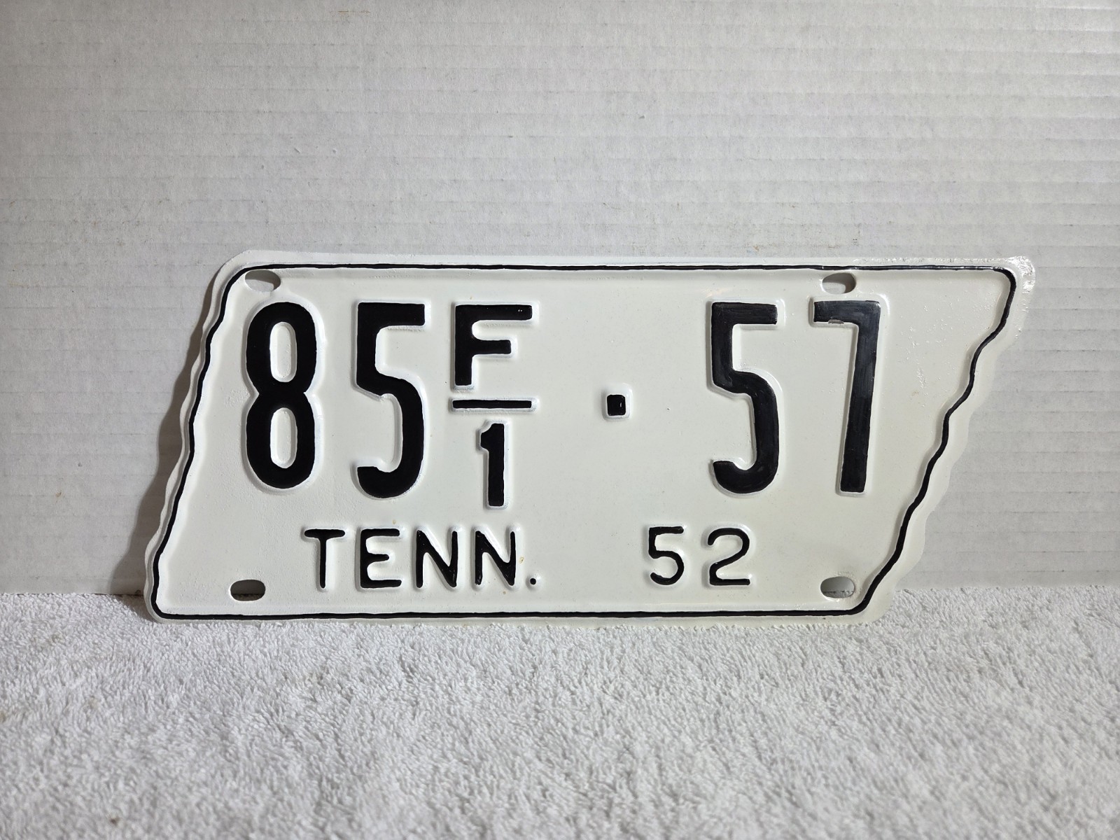 Vintage 1952 Tennessee License Plate - LEWIS COUNTY - REPAINTED