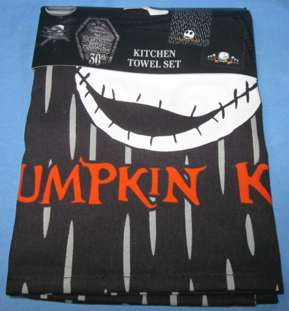 Nightmare Before Christmas ~ 2 Large Kitchen Towels, 30x20 inches ~ 100% Cotton
