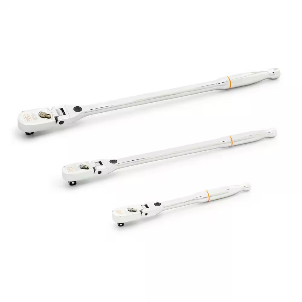 120XP 1/4 In. 3/8 In. and 1/2 in Drive Locking Flex Head Ratchet Set (3-Piece) 120XP 1/4 In. 3/8 In. and 1/2 in Drive Locking Flex Head Ratchet Set (3-Piece)