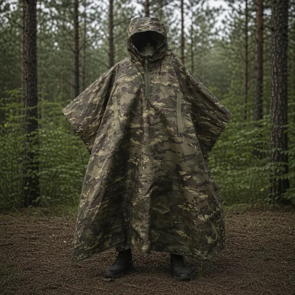 Anti-Thermal Imaging Poncho Double-Sided Spring-Summer Anti-Drone Tactical Cloak Anti-Thermal Imaging Poncho Double-Sided Spring-Summer Anti-Drone Tactical Cloak