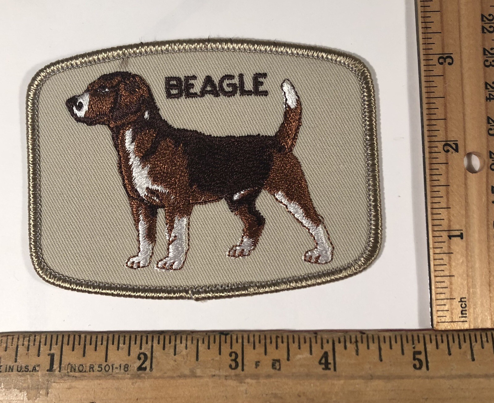 Vintage Beagle Dog Breed Patch Sew On Animal New Old Stock