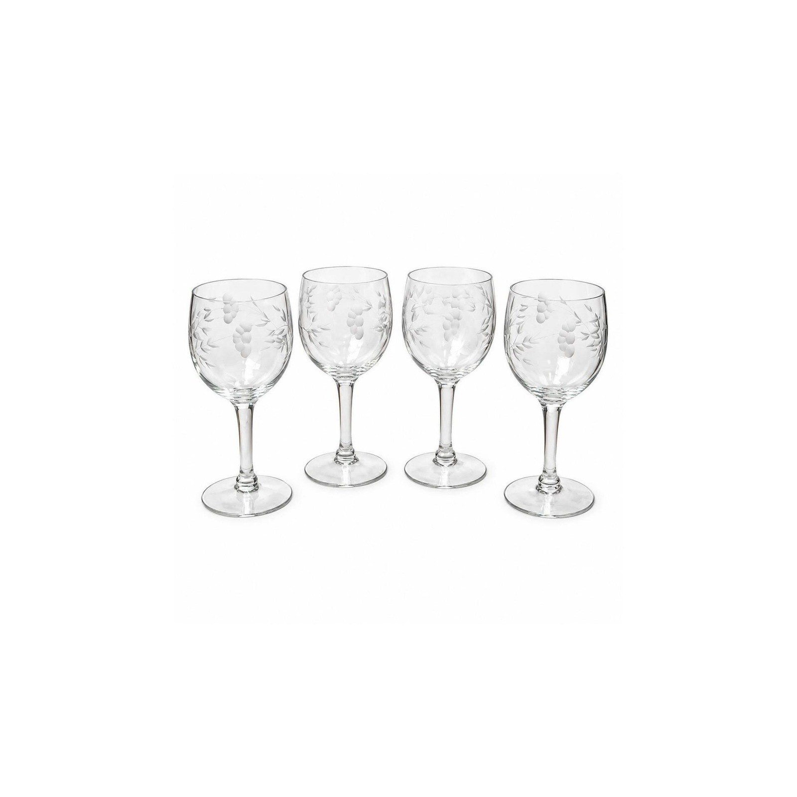 Vintage Princess House Heritage #420 Wine Glasses Set of 4 Original Box