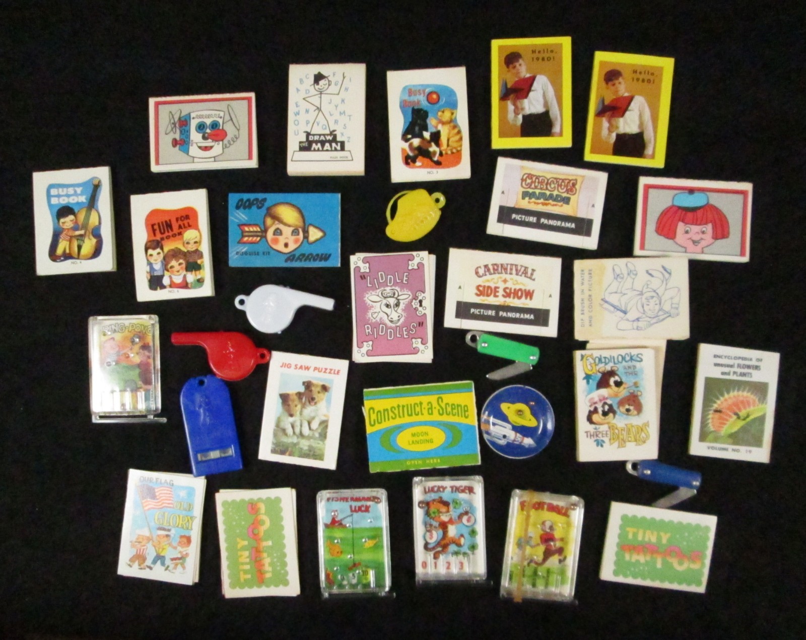 Mixed Lot - Vintage 32 Original 1960s Cracker Jacks Prizes