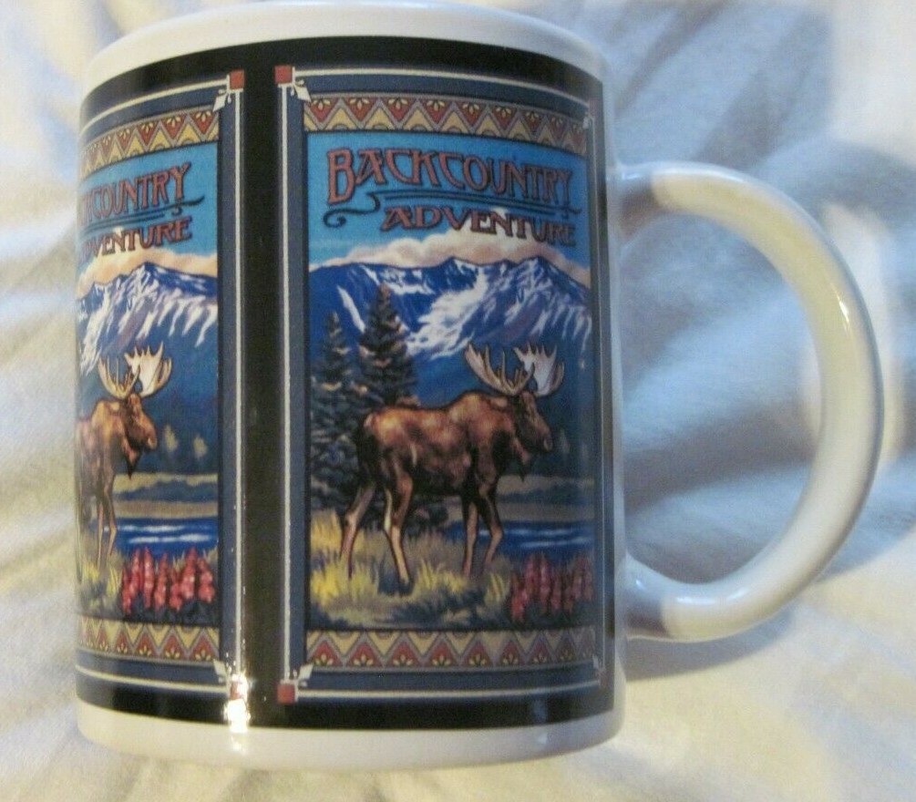 Polar Graphics- UPPER PENINSULA Backcountry Adventure Moose Ceramic Mug RARE Polar Graphics- UPPER PENINSULA Backcountry Adventure Moose Ceramic Mug RARE