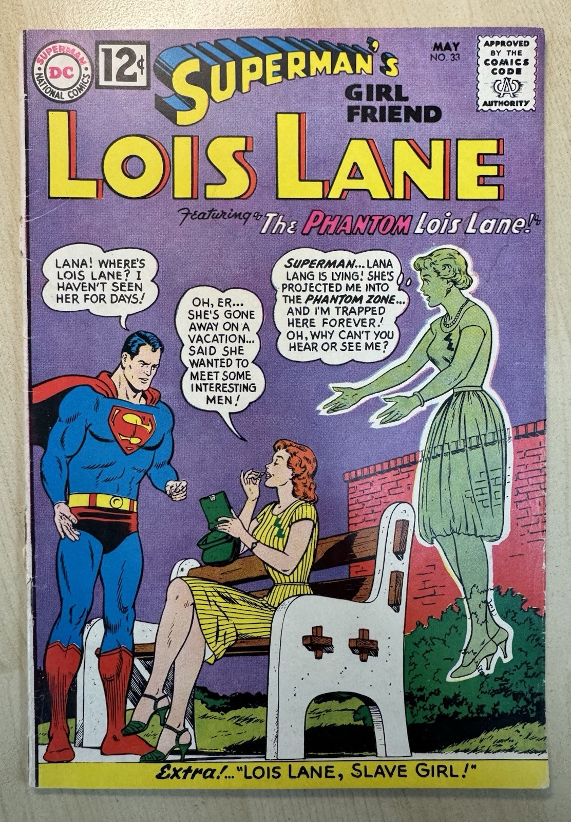 Superman’s Girlfriend Lois Lane #33 DC 1962 Early Silver Age 12¢ Phantom FN/FN+ Superman’s Girlfriend Lois Lane #33 DC 1962 Early Silver Age 12¢ Phantom FN/FN+