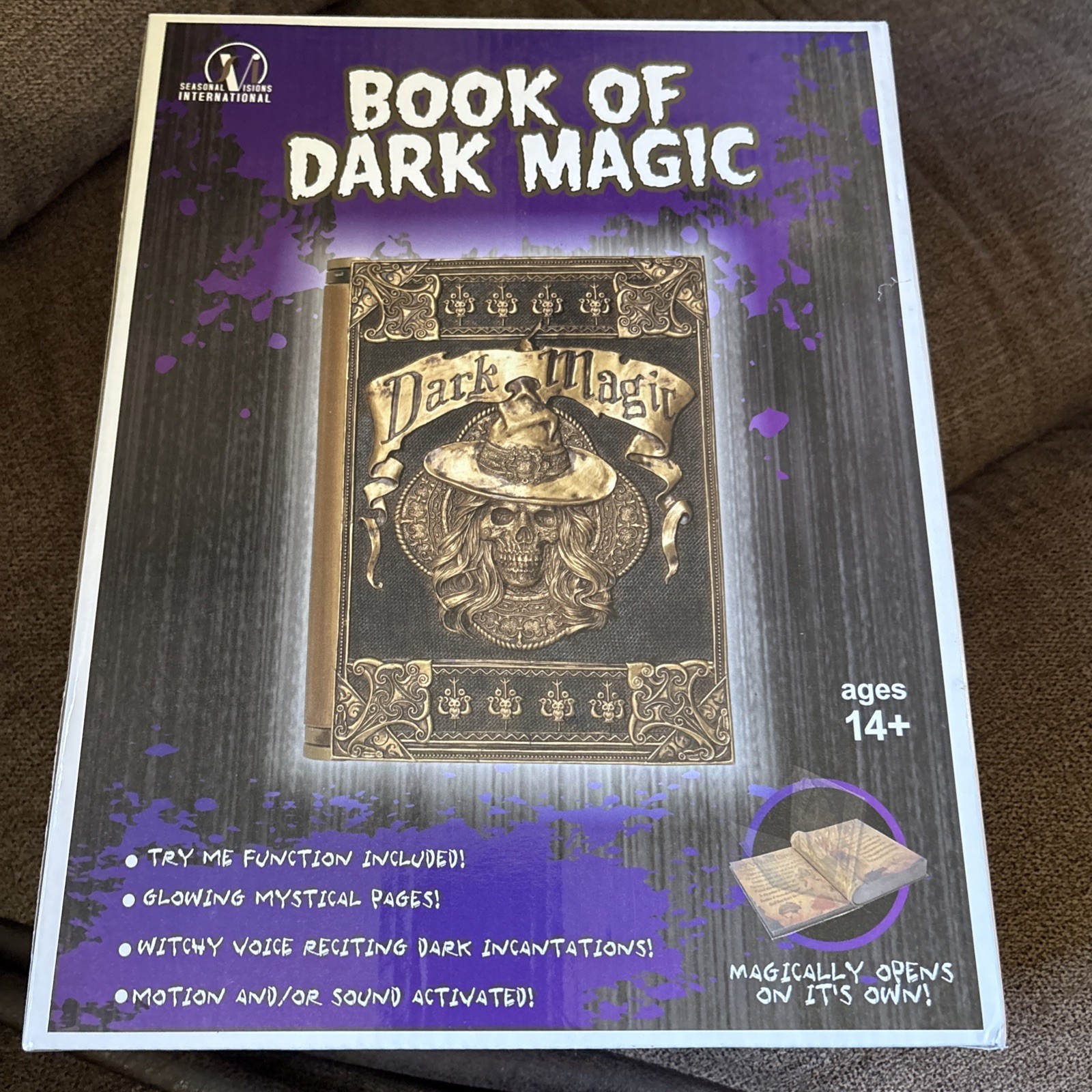 Book Of Dark Magic Electronic Talks Opens On Own Motion Sound Activated 