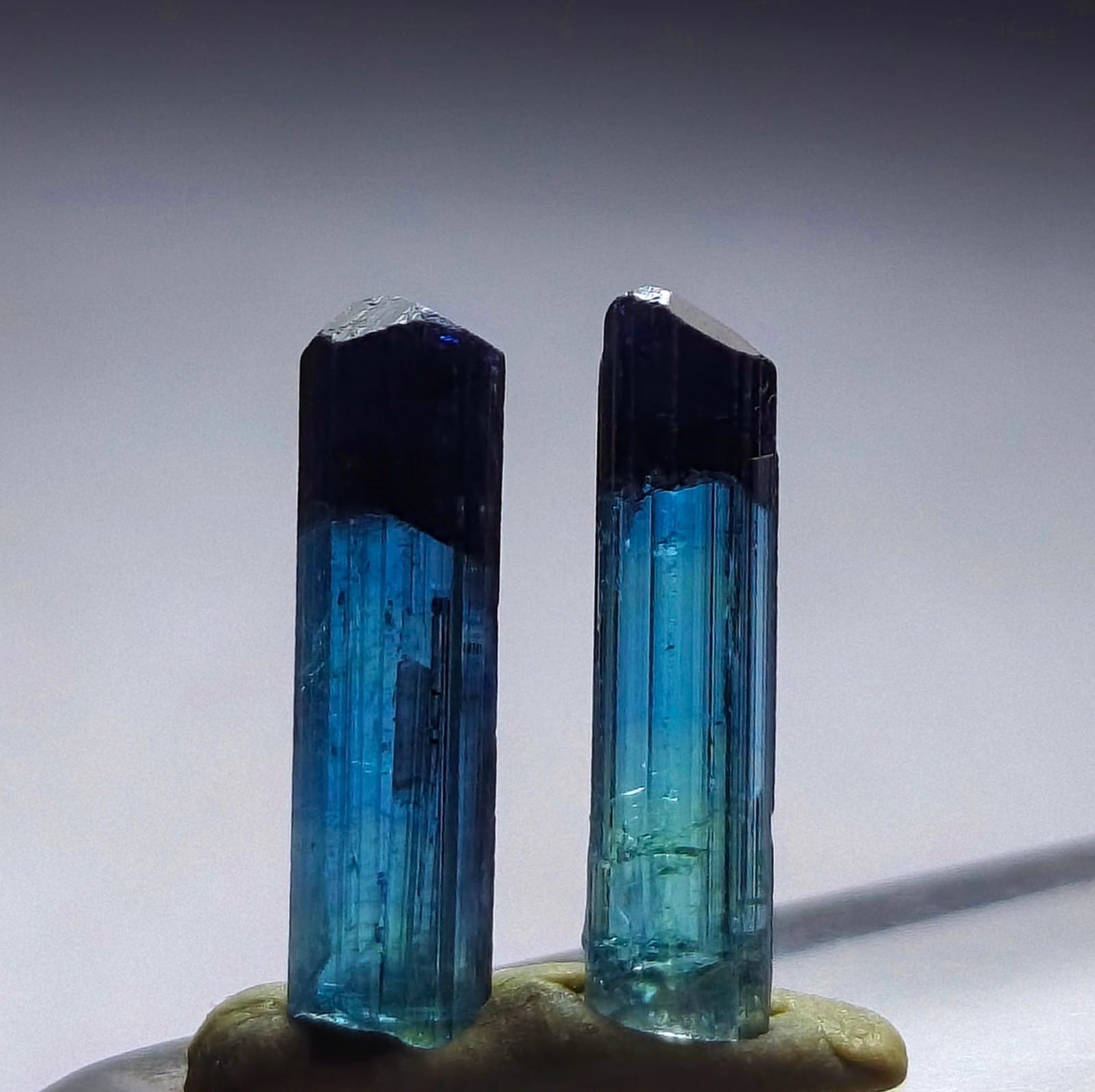 Natural Blue Tourmaline Crystal Specimen – Rare Deep Blue Mineral Gemstone