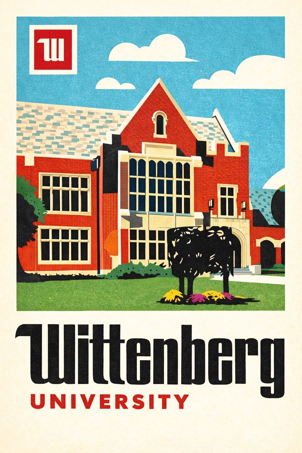 Wittenberg University Poster - Vintage Style 16x24” 🗞️ Hi-Res💎 Print