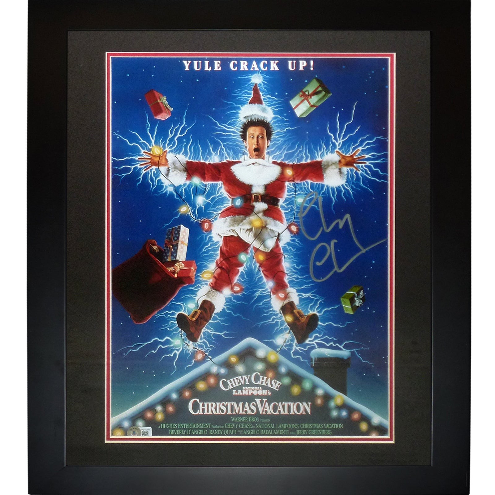 Chevy Chase Autographed National Lampoons Christmas Vacation Deluxe Framed 12x18 Chevy Chase Autographed National Lampoons Christmas Vacation Deluxe Framed 12x18