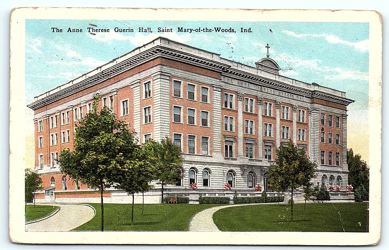 1929 Postcard: Anne Therese Guerin Hall, St. Mary-of-Woods