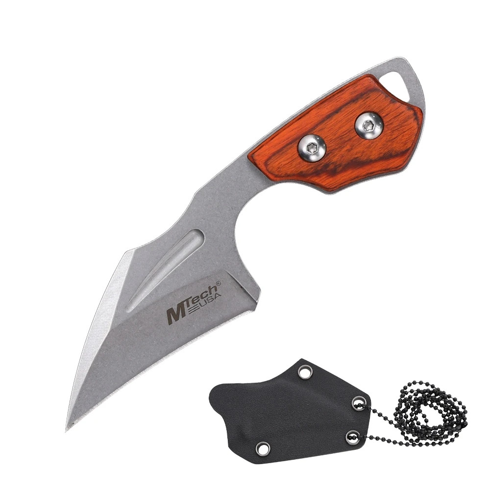 MTech USA Full Tang Fixed Blade Neck Knife w/Molded ABS w/Breakaway Chain