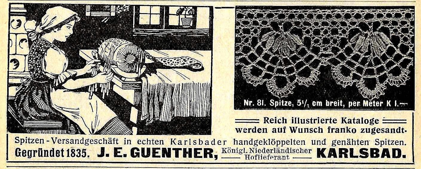 Advertisement/Advertising 1912: SPITZEN/GUENTHER-CARLSBAD