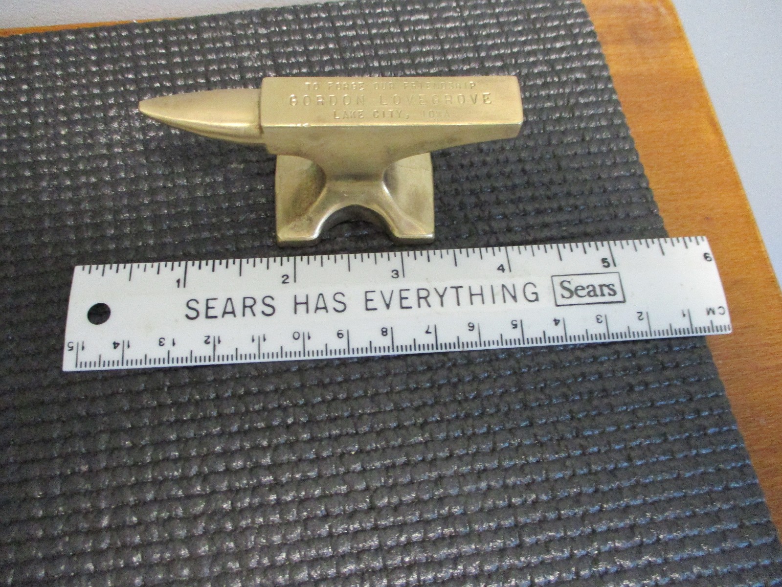 Vintage Solid Brass Mini Jeweler's Anvil / Lake City Iowa / Gordon Lovegrove Vintage Solid Brass Mini Jeweler's Anvil / Lake City Iowa / Gordon Lovegrove