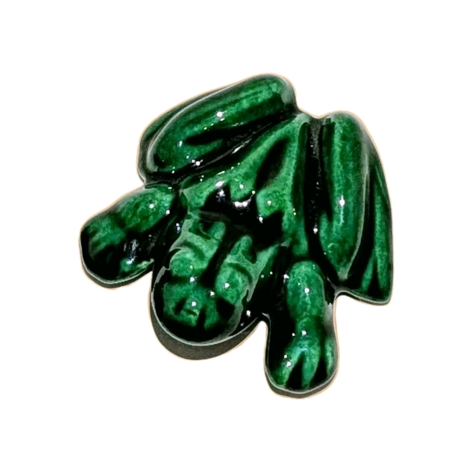 Vtg Frog Naughty Male Anatomically Correct Figurine Green Ceramic Pottery A+ 