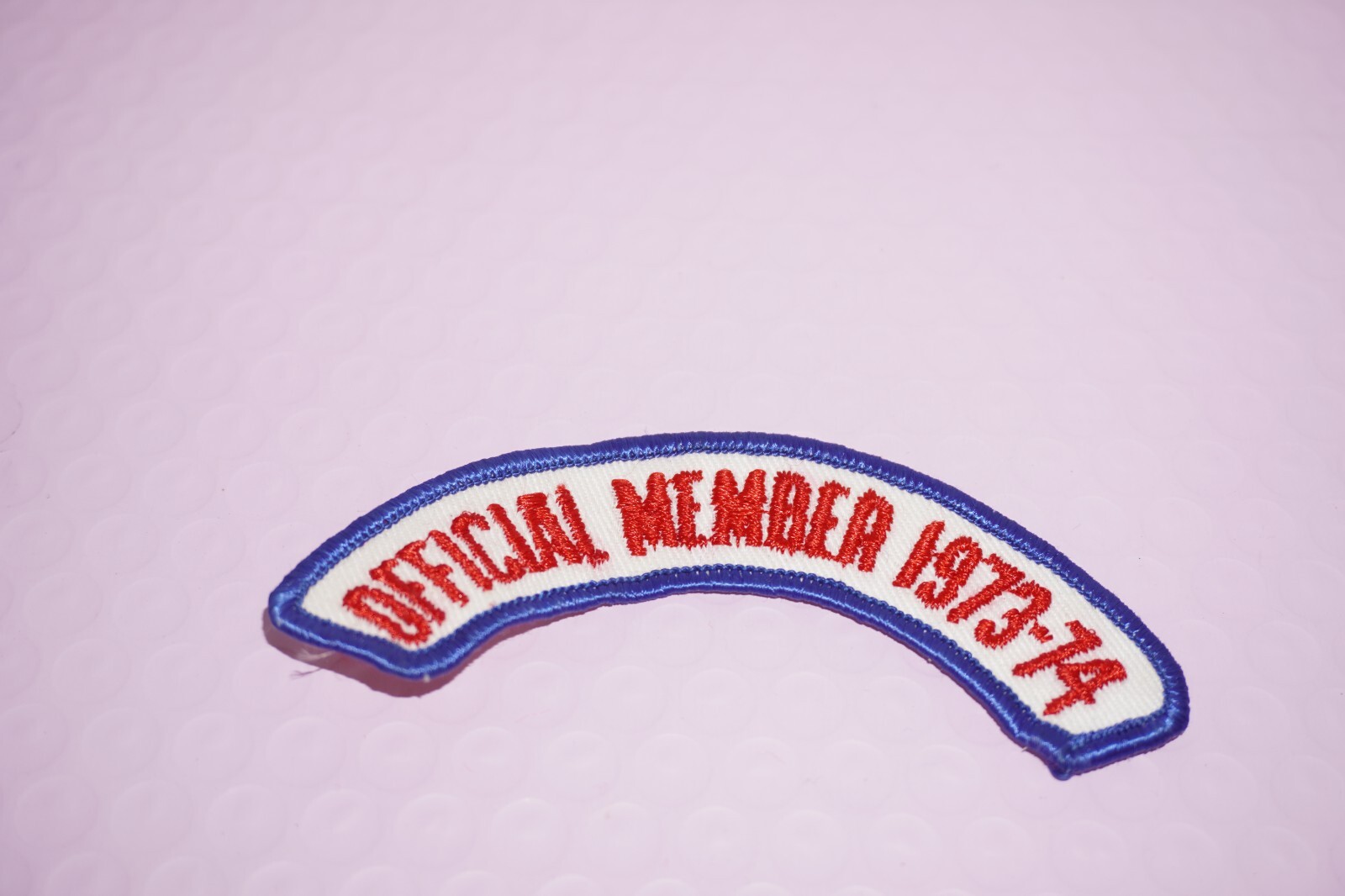 VINTAGE OFFICIAL MEMBER 1973 -74 Embroidered Sew on Patch BSA
