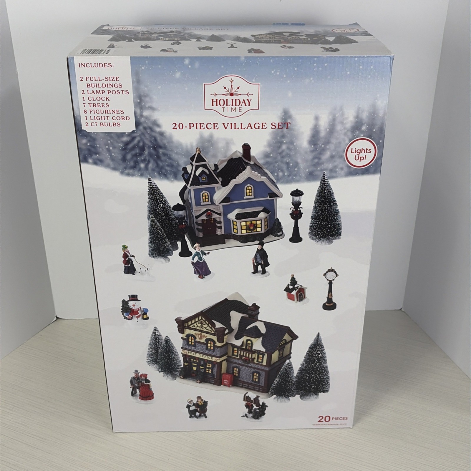 Holiday Time 20- Piece Country Set Light Up Village Collectible Decor Piece- NEW