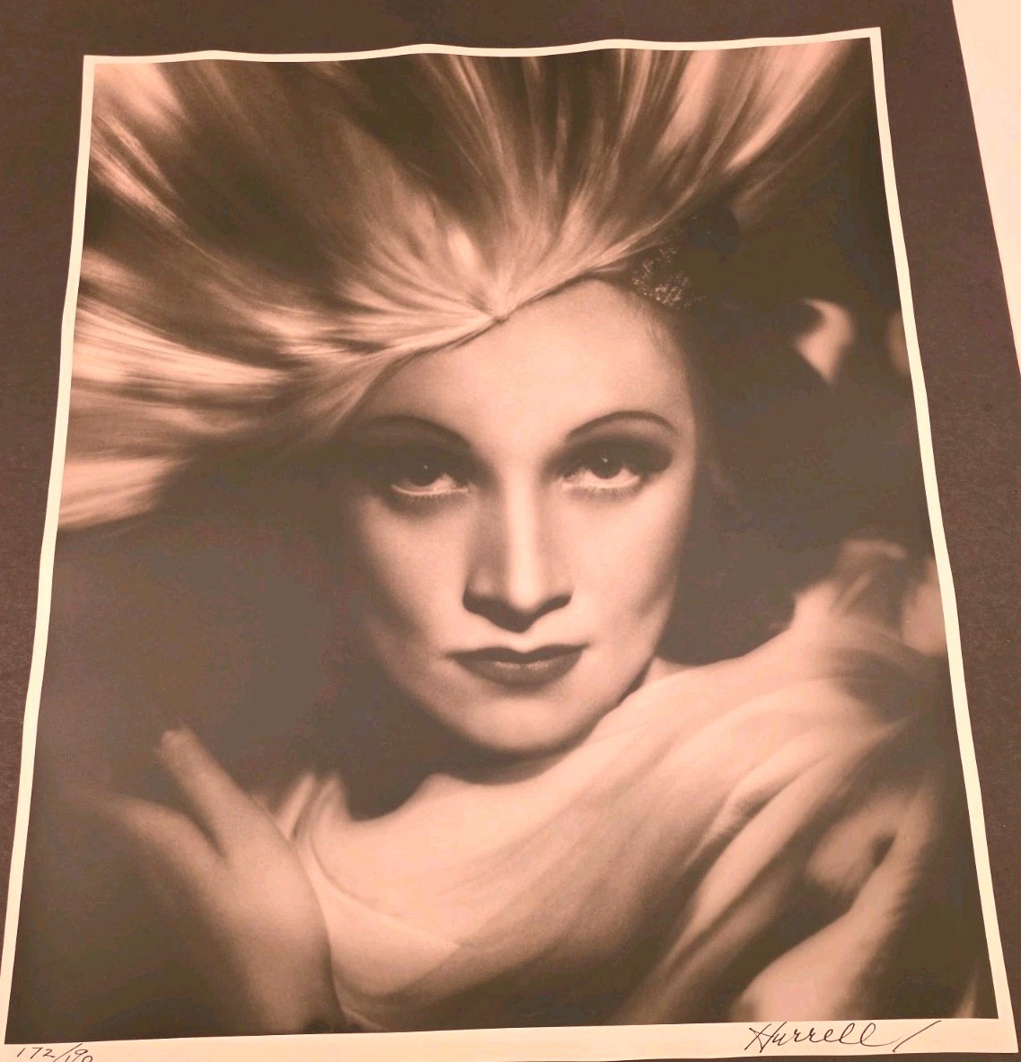 Marlene Dietrich George Hurrell Signed Limited Ed. Hollywood 1930s 16x20\ Marlene Dietrich George Hurrell Signed Limited Ed. Hollywood 1930s 16x20\