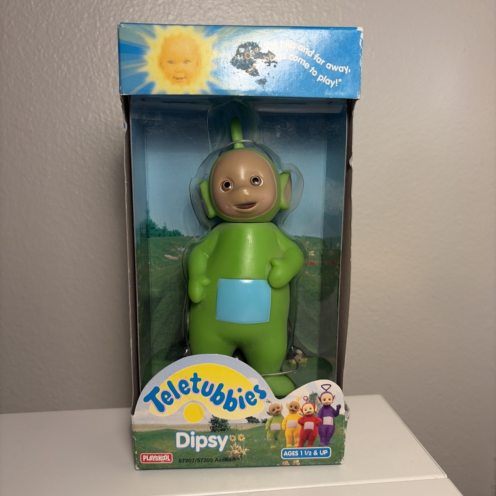 Playskool Teletubbies Dipsy Green Boxed Plastic Figure Vintage 1998