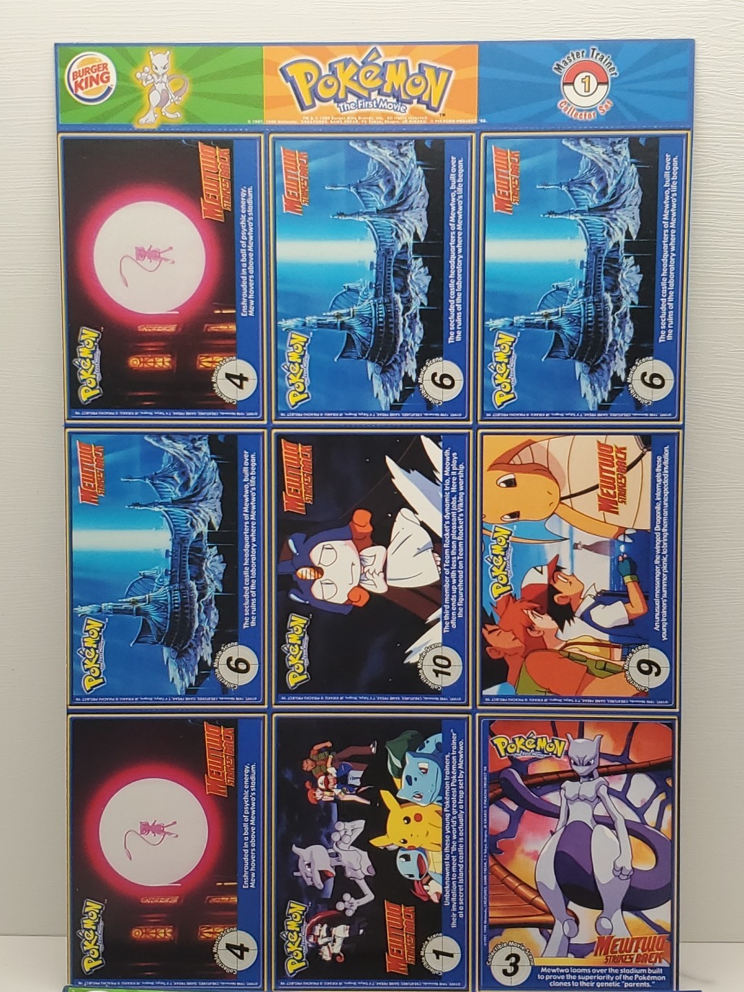POKEMON Trivia 1999 Burger King Master Trainer Collector Set-COMPLETE-UNCUT 1-20 POKEMON Trivia 1999 Burger King Master Trainer Collector Set-COMPLETE-UNCUT 1-20