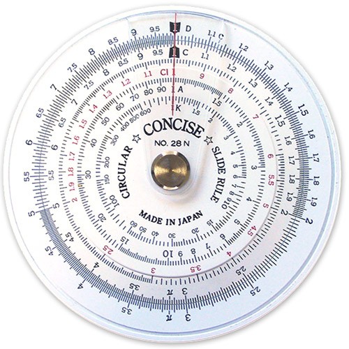 Concise ruler 28N English Version Circular slide rule made in Japan *US seller
