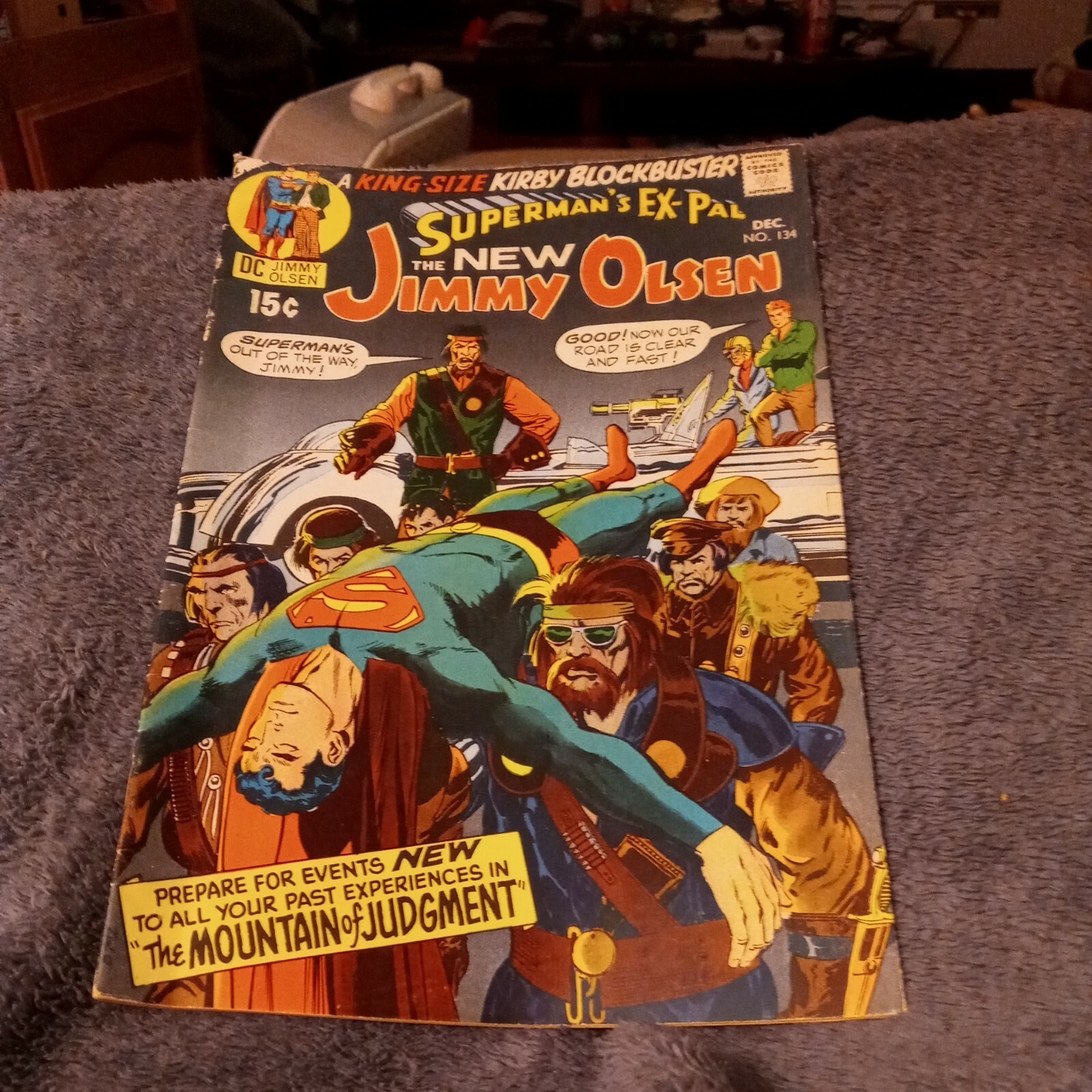 Superman\'s Pal Jimmy Olsen 134 1st appearance Darkseid 1970 Jack Kirby cover art Superman\'s Pal Jimmy Olsen 134 1st appearance Darkseid 1970 Jack Kirby cover art