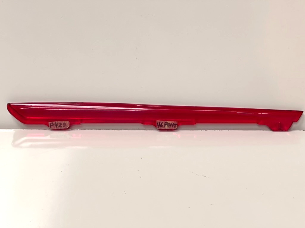 1946 Pontiac Deluxe Streamliner NOS Lucite Hood Ornament Insert RED Original GM