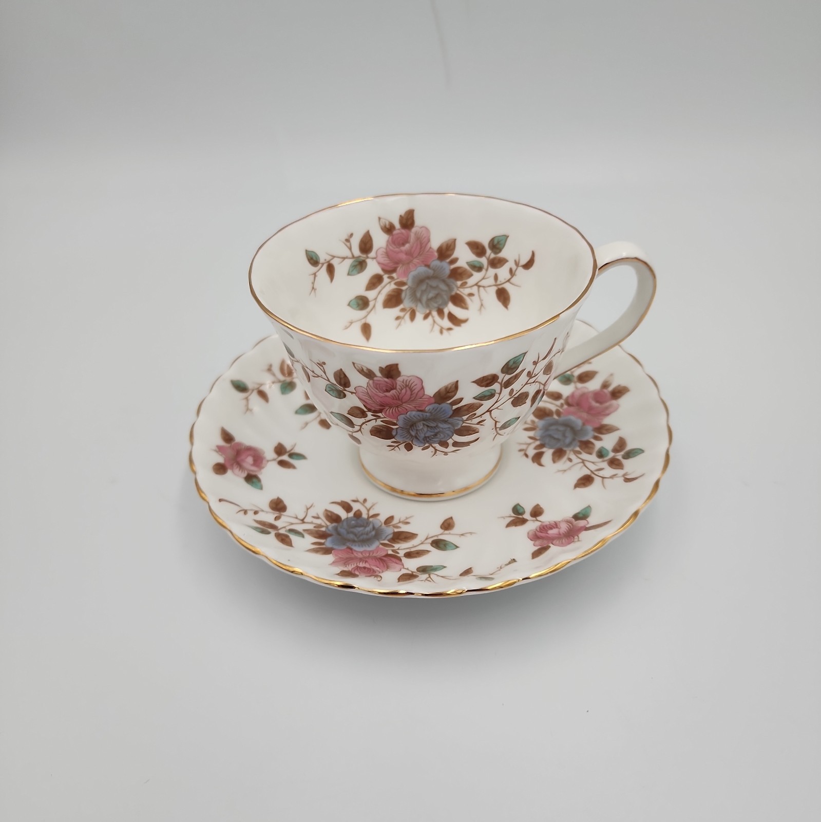 Vintage Royal Adderley Heritage Bone China Teacup And Saucer Set Made in England Vintage Royal Adderley Heritage Bone China Teacup And Saucer Set Made in England
