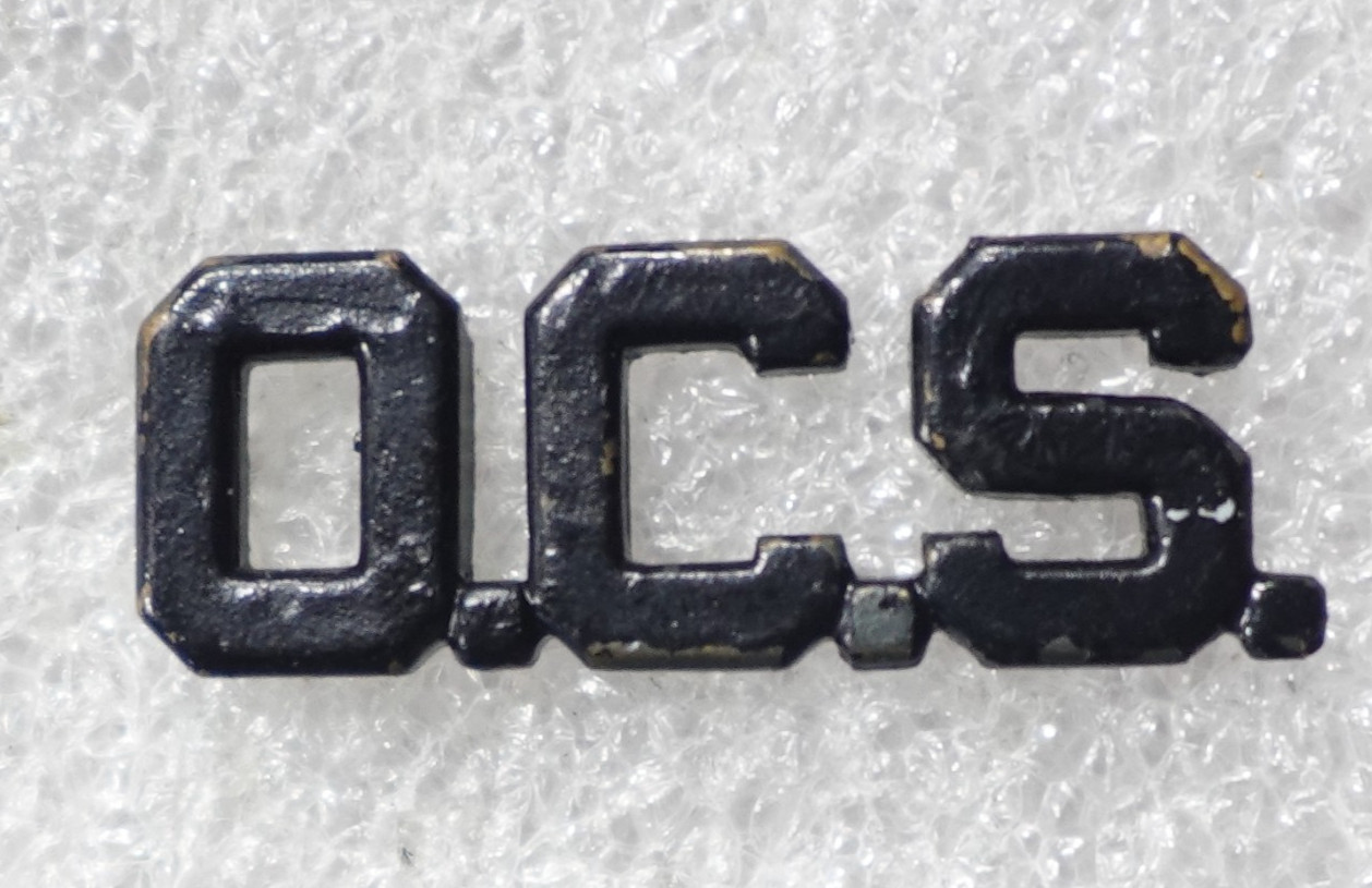 O.C.S. Military Pin Officer Candidate School Black Insignia Badge