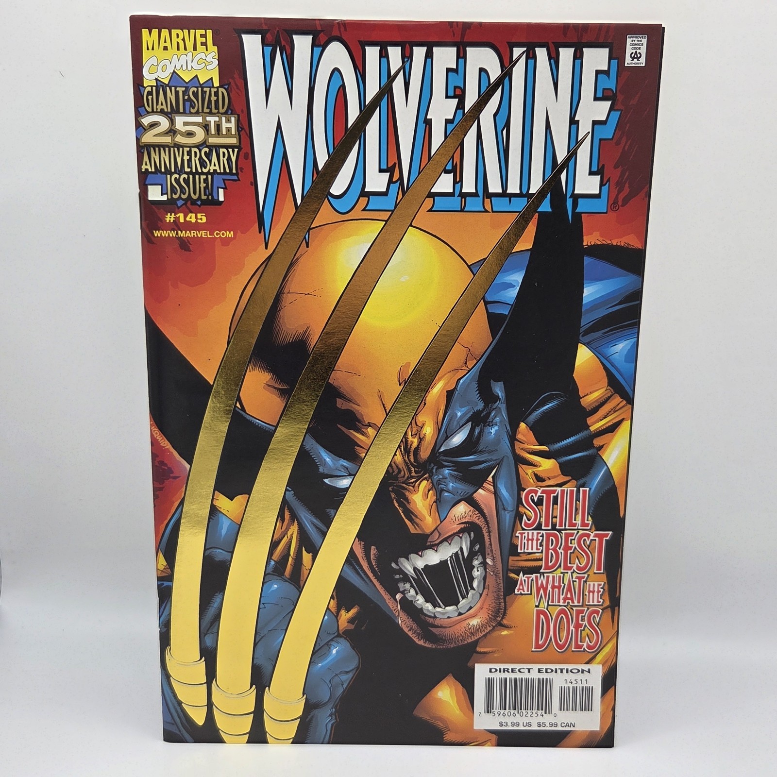 Wolverine #145 Marvel 1999 Gold Foil Variant 25th Anniversary Issue Rare