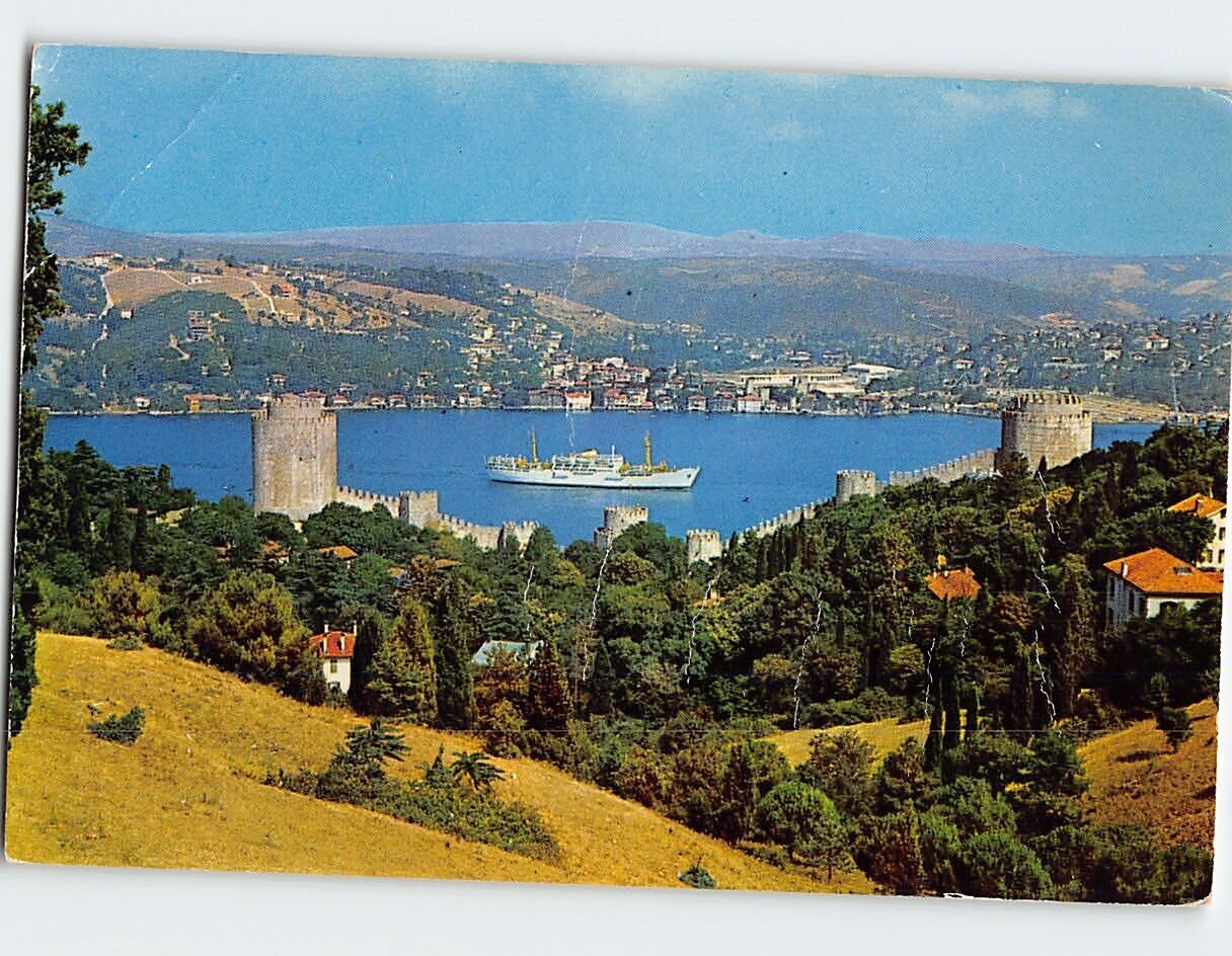 Postcard The fortress and the Bosphorus, Istanbul, Turkey