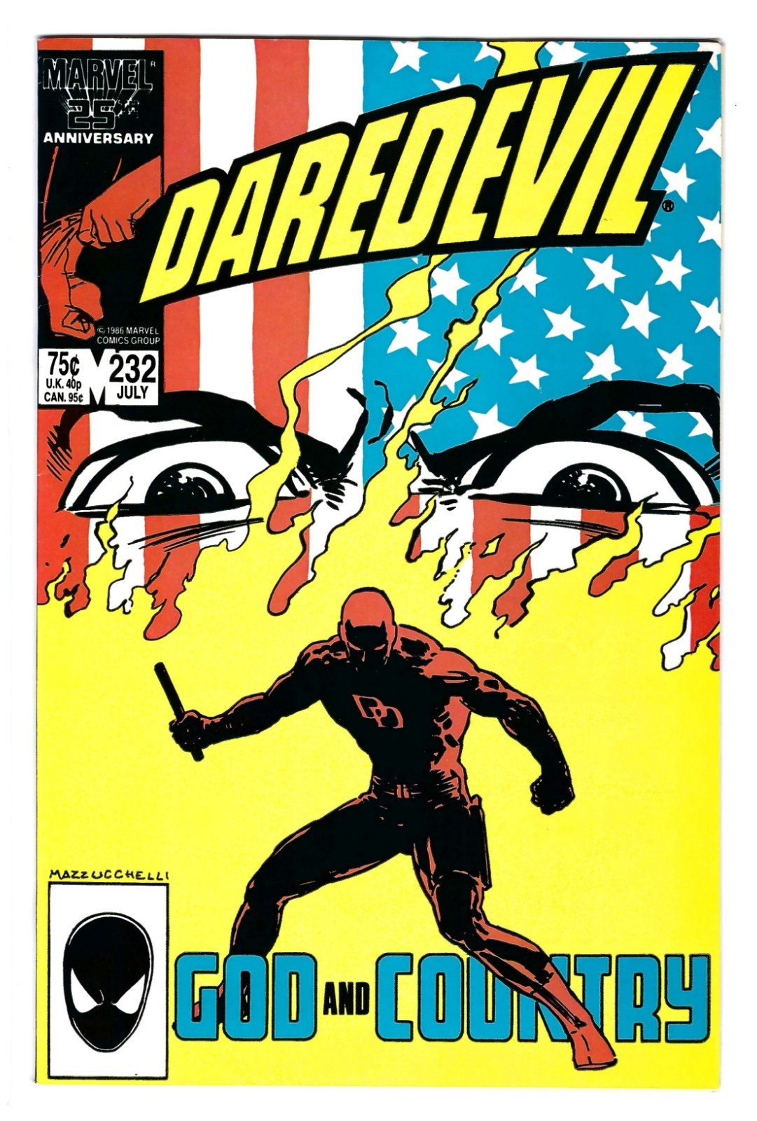 Daredevil #232 VF/NM 9.0 1986 1st Appearance Nuke Born Again Frank Miller Direct