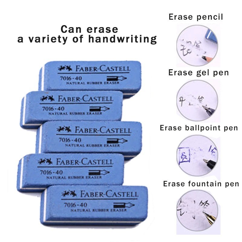 Faber-Castell 3PCS Natural Rubber Eraser Ink Ballpoint Gel Pen Sand Eraser