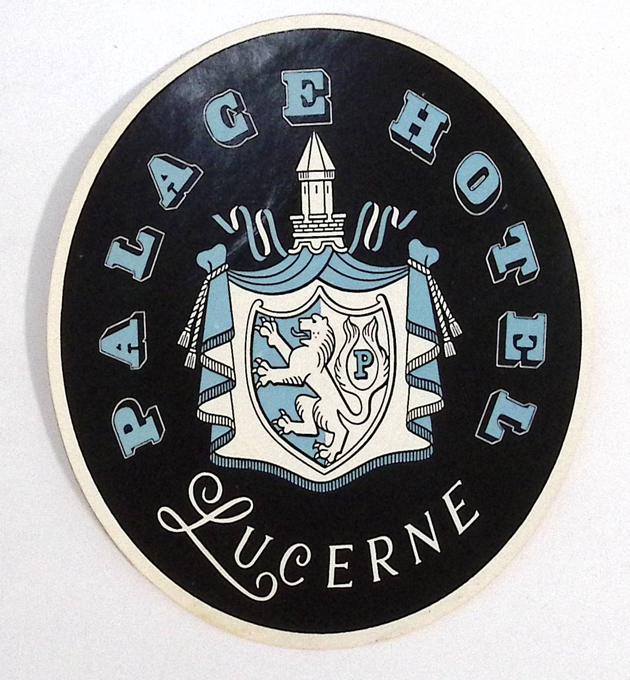 Palace Hotel Lucerne Switzerland Illustrated Vintage Luggage Label 4\ Palace Hotel Lucerne Switzerland Illustrated Vintage Luggage Label 4\
