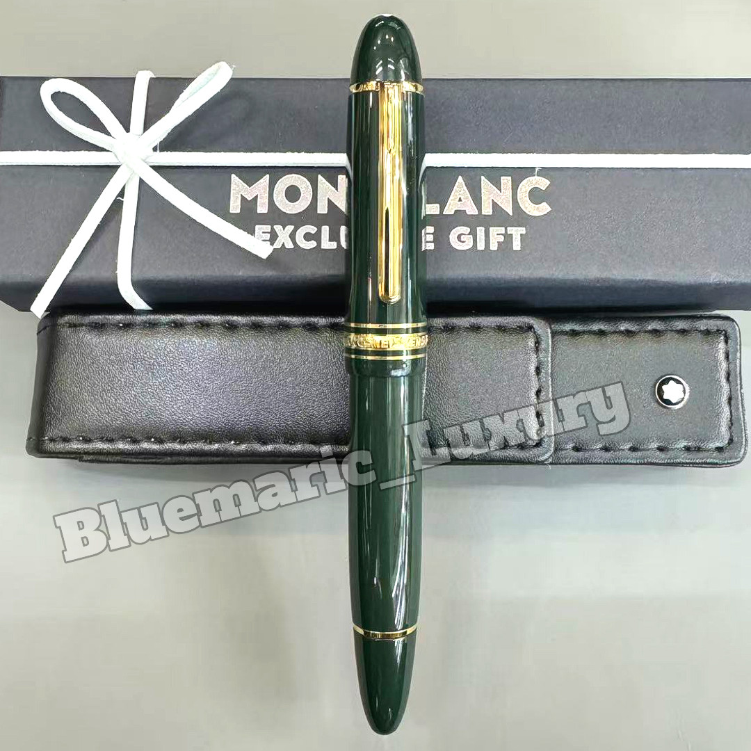 MONTBLANC Meisterstück 149 Green Resin Fountain Pen Gold Trim Rare MONTBLANC Meisterstück 149 Green Resin Fountain Pen Gold Trim Rare