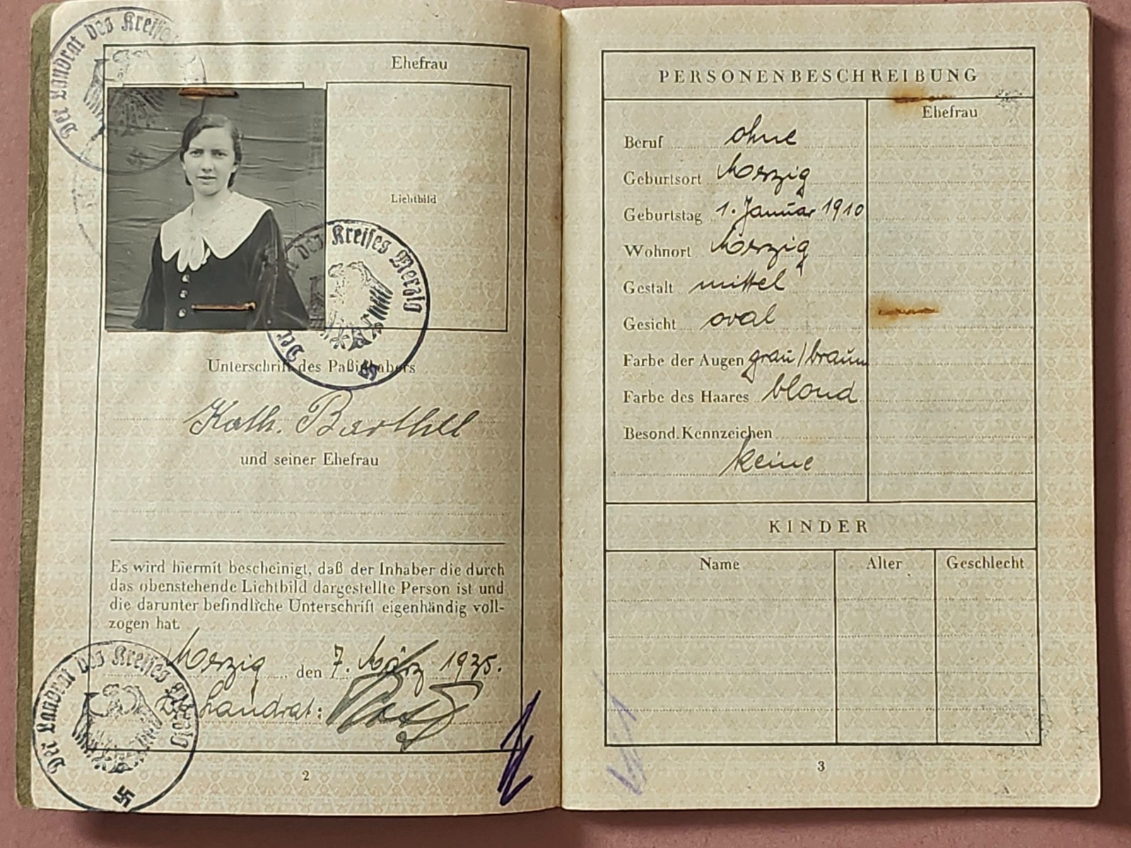 WW2 Germany. Personal ID 1935