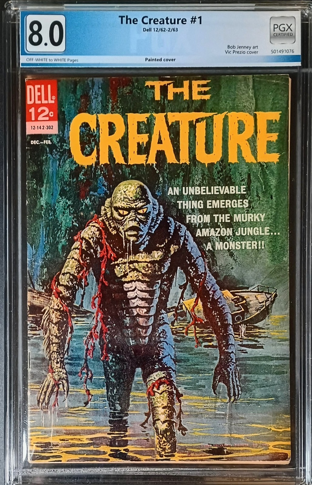 The CREATURE FROM THE BLACK LAGOON #1 Graded 8.0 DELL 1962. Rare In High-Grade