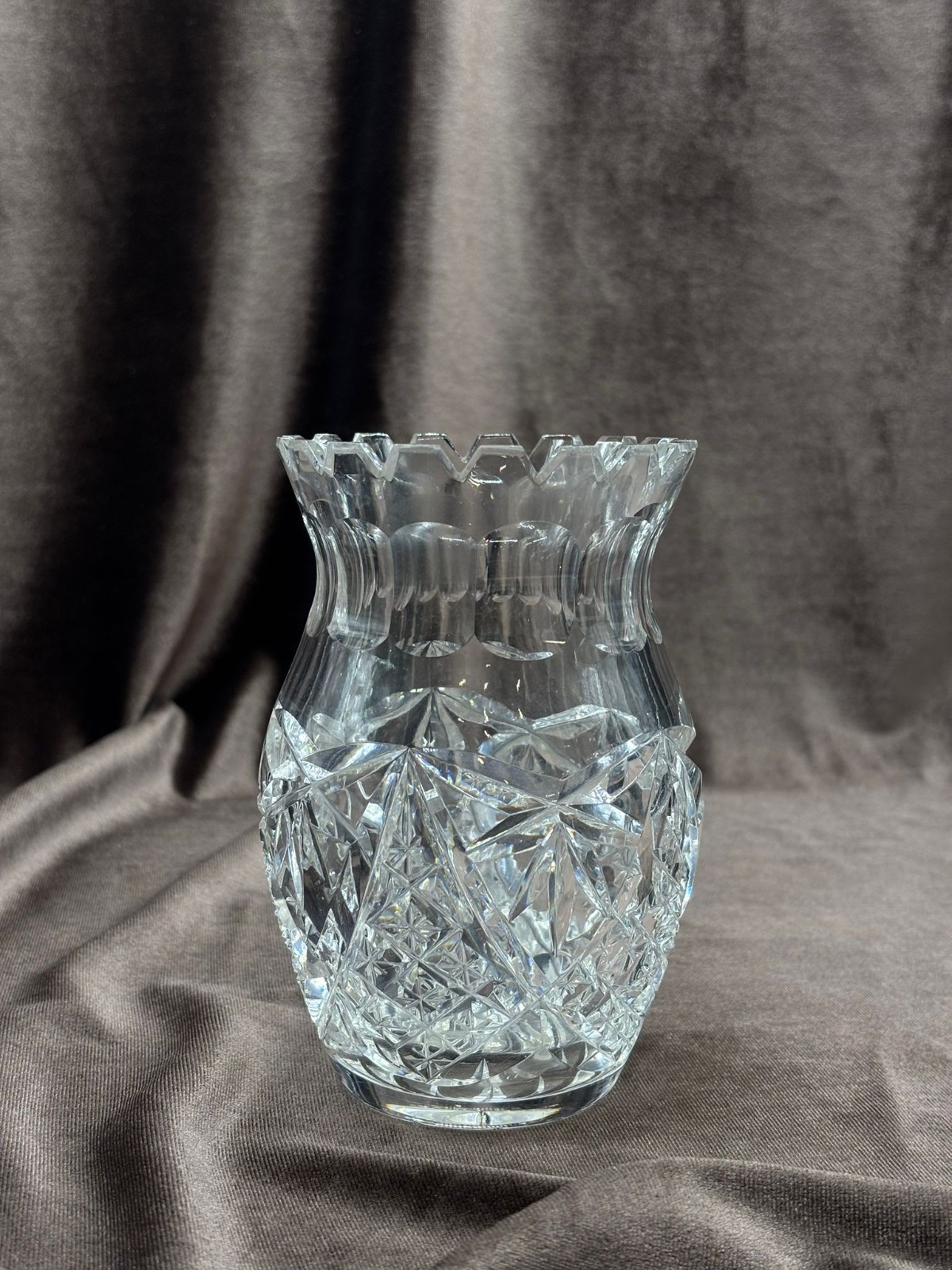 Vintage crystal glass vase
