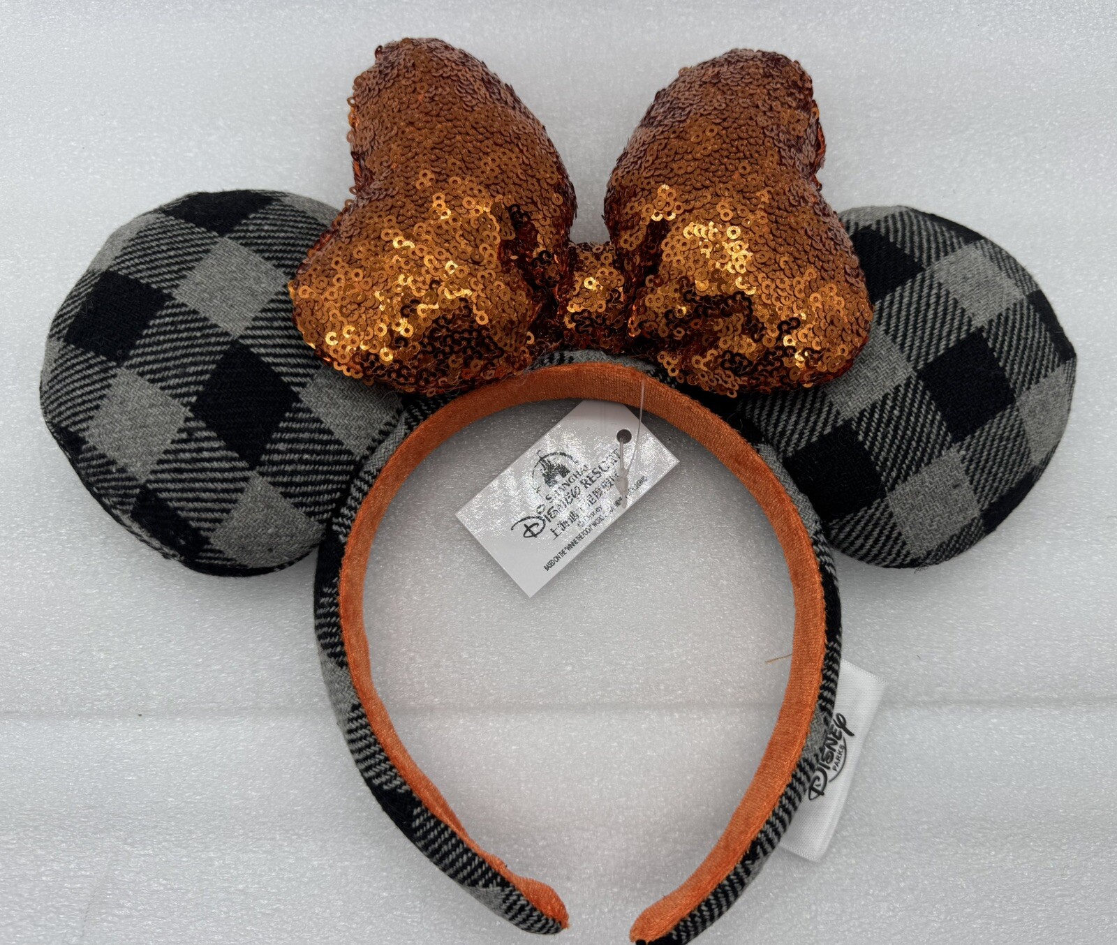 Disney Parks Mickey Minnie Mouse Ear Headband Thanksgiving Holiday Plaid New Disney Parks Mickey Minnie Mouse Ear Headband Thanksgiving Holiday Plaid New