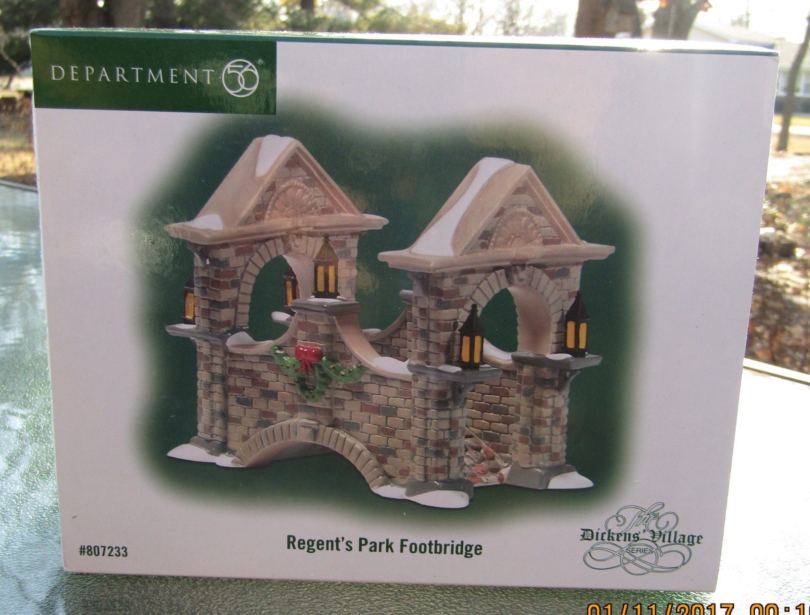 2008 Department 56 The Dicken's Village #807233 REGENT'S PARK FOOTBRIDGE Unused