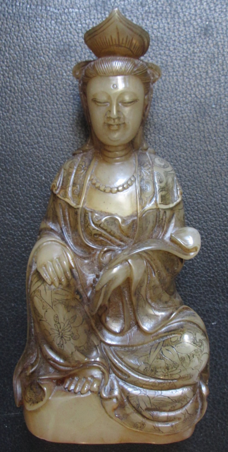 ANTIQUE old Chinese Republic Period soapstone SIGNED Buddha Carving QUANYIN ANTIQUE old Chinese Republic Period soapstone SIGNED Buddha Carving QUANYIN
