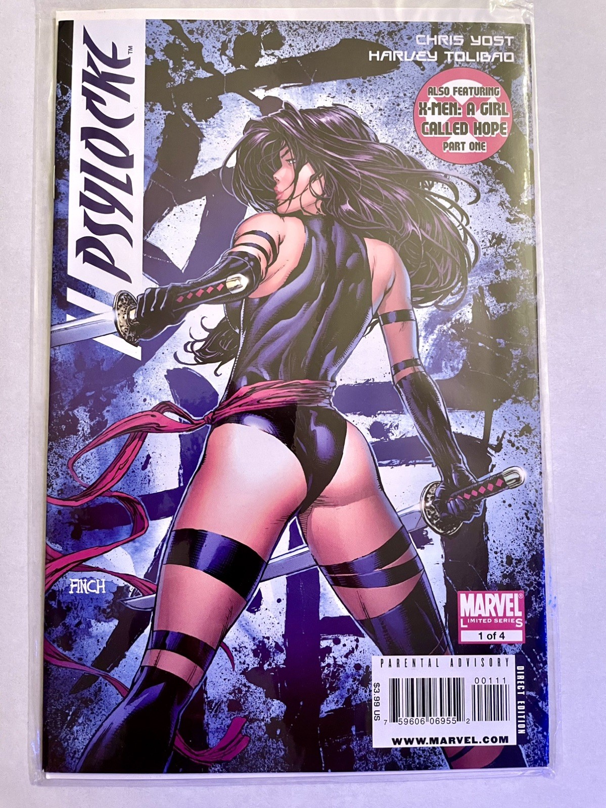 Marvel Psylocke #1 Comic Book (2010) David Finch Cover