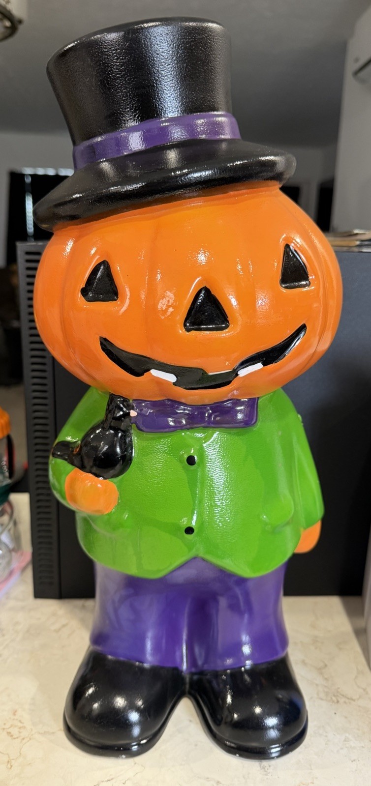 Mr Halloween * Jack-O-Lantern Pumpkin Man * Retro Style Blow Mold NWOT