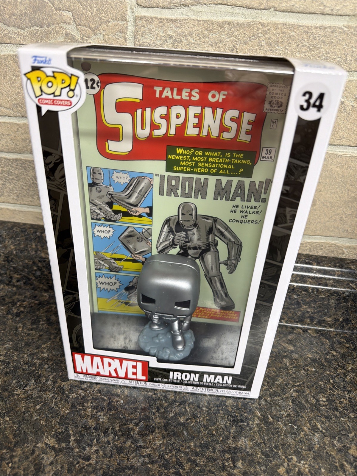 Funko Pop Comic Book Cover with Case: Marvel - Iron Man #34
