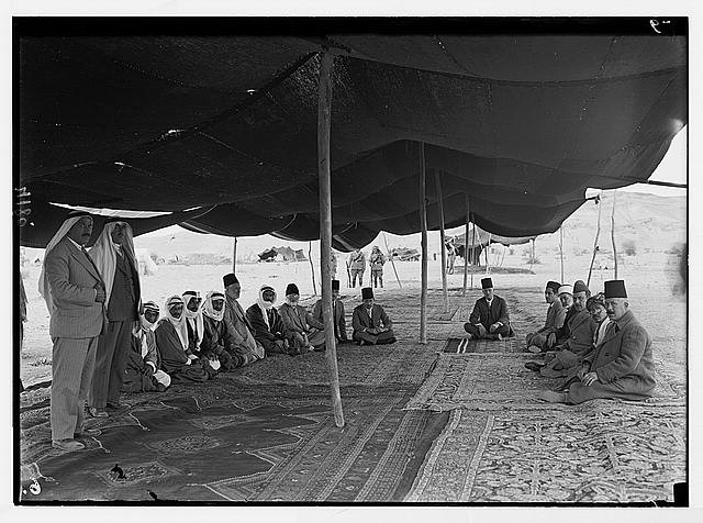 Photo:Shunet Nimrin Transjordan 1931 Pan-Islamic Conference Bedouin Tent